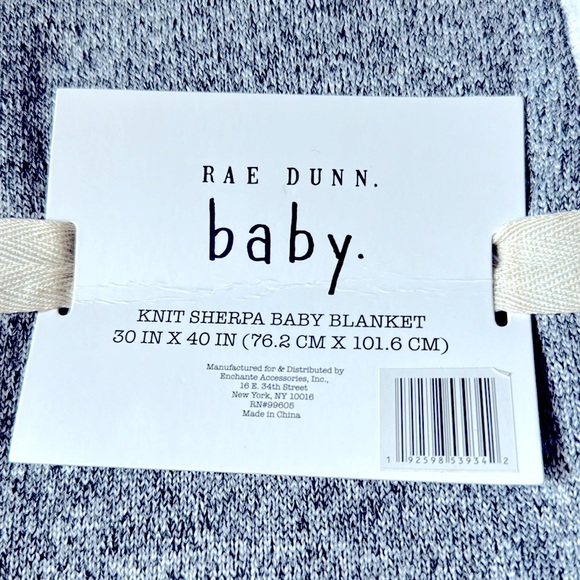 ❗️RAE DUNN BLESSED FARMHOUSE EMBROIDERED PATCHWORK SOFT PLUSH BABY BLANKET - Picture 4 of 5